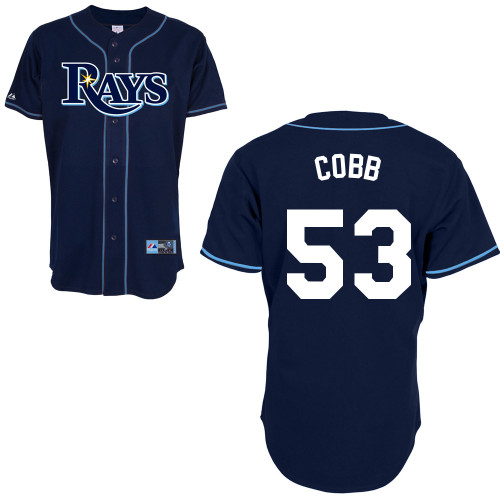 Alex Cobb #53 Youth Baseball Jersey-Tampa Bay Rays Authentic Alternate 2 Navy Cool Base MLB Jersey